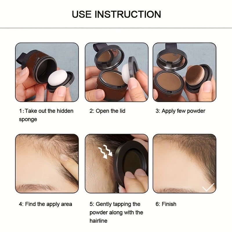 Poudre de finition pour cheveux, toutes couleurs