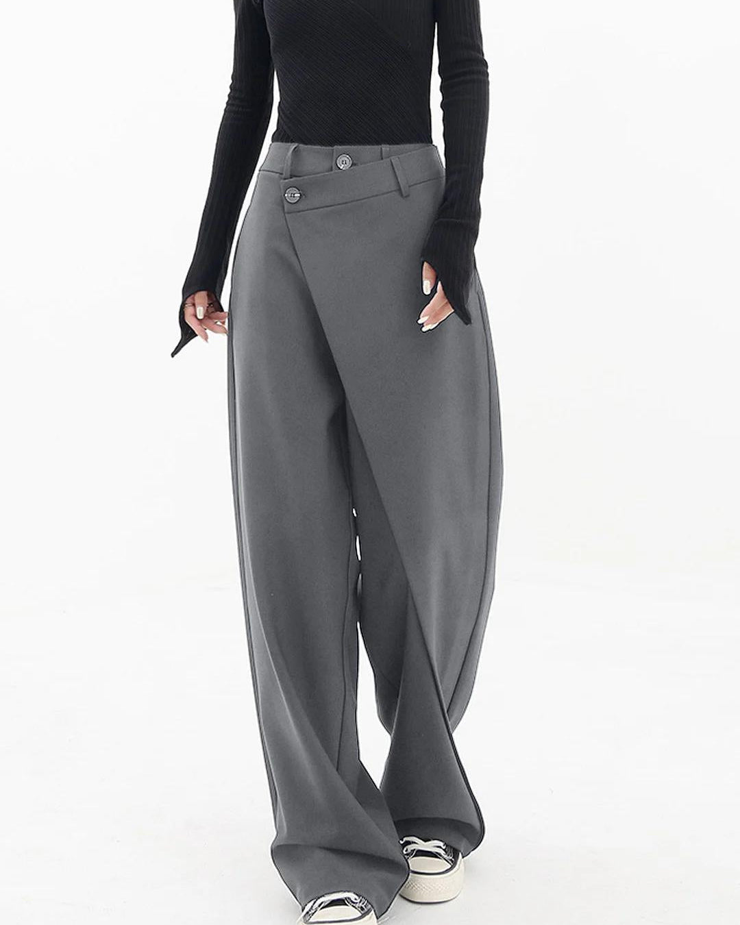 Pantaloni a gamba larga con design