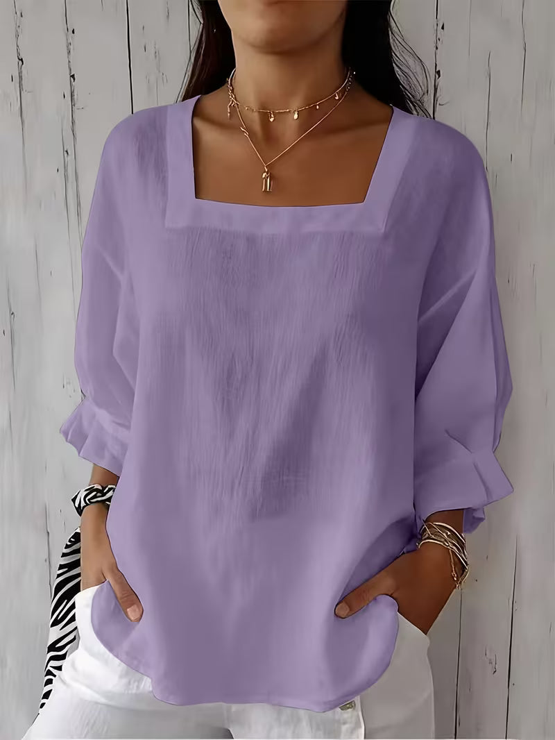 Alvessa | Langermet bluse med krysset utringning