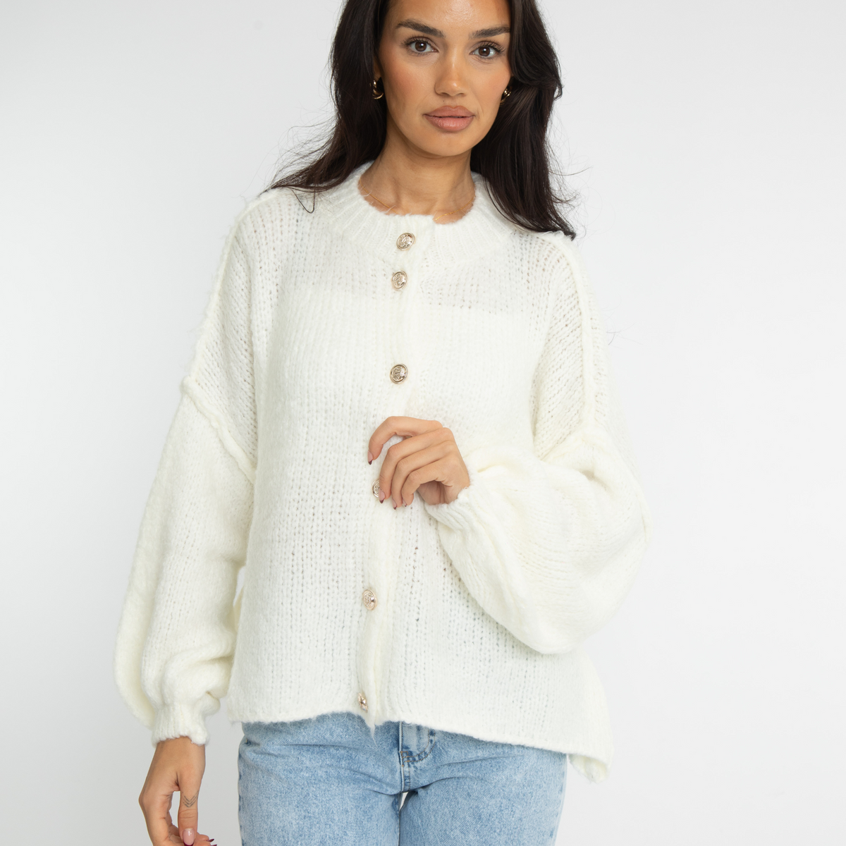 Cárdigan corto oversize
