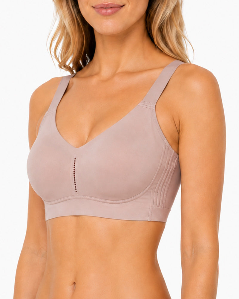 Reggiseno push-up ultra-sottile, comodo e senza cuciture, con scollo a V profonda