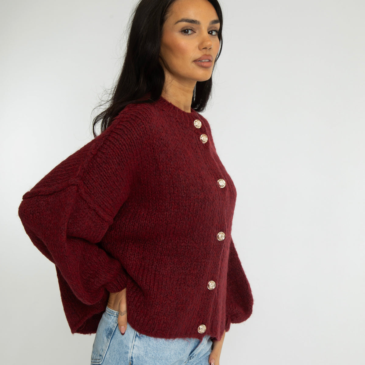 Cárdigan corto oversize