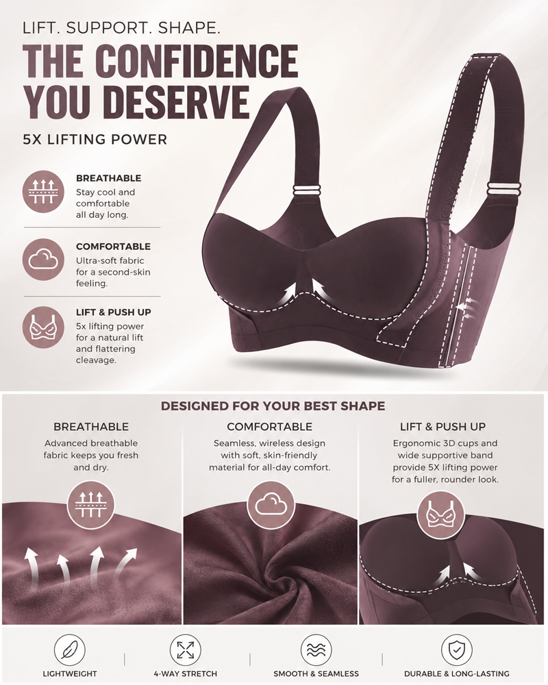 Sostenidor push-up sense aros ni costures amb sujustament lateral