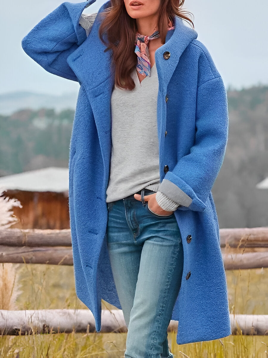 Manteau long à capuche