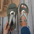 Flate sandaler med elastisk overdel
