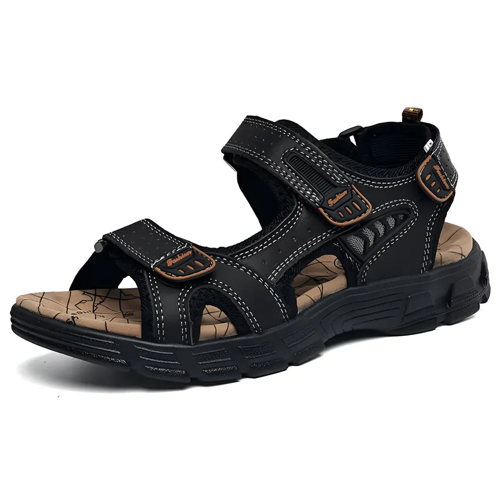 Sandales de sport en cuir à velcro