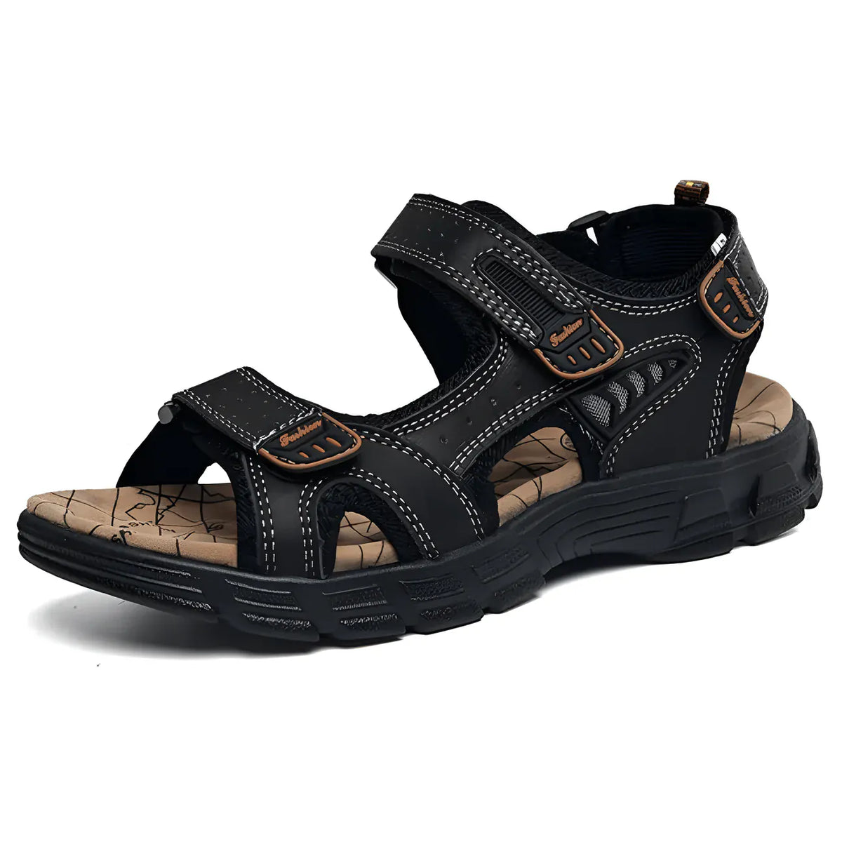 Sandales de sport en cuir à velcro