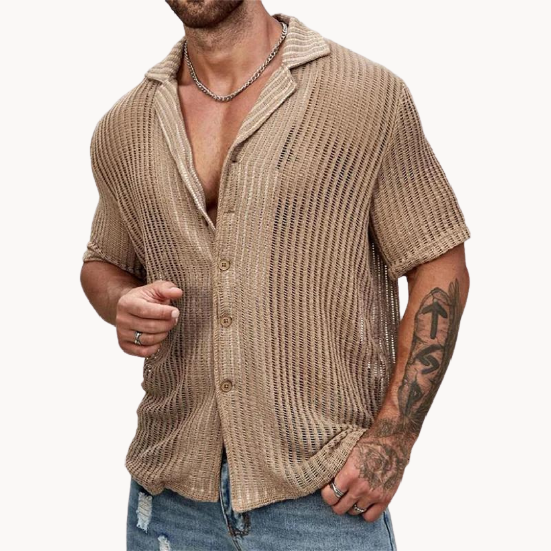 Strikket skjorte