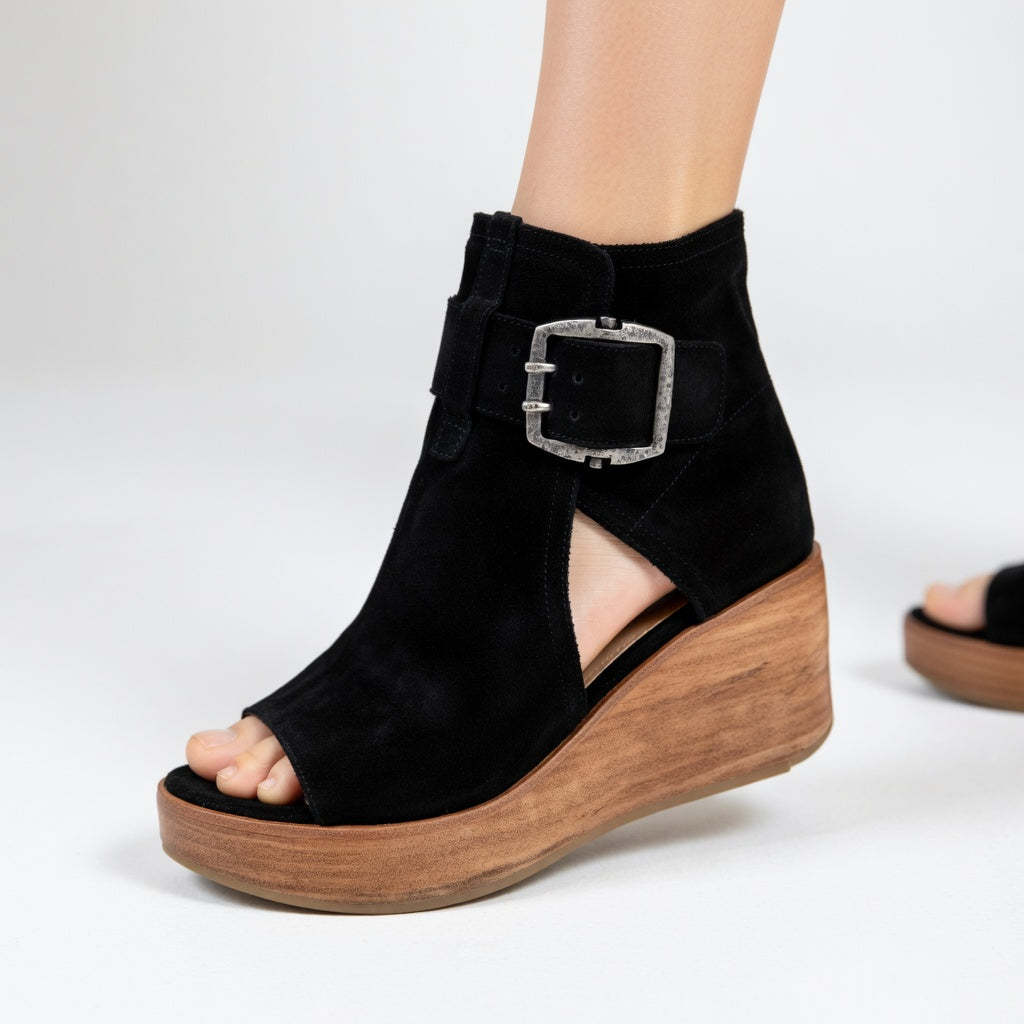 Talons compensés ouverts de style moderne