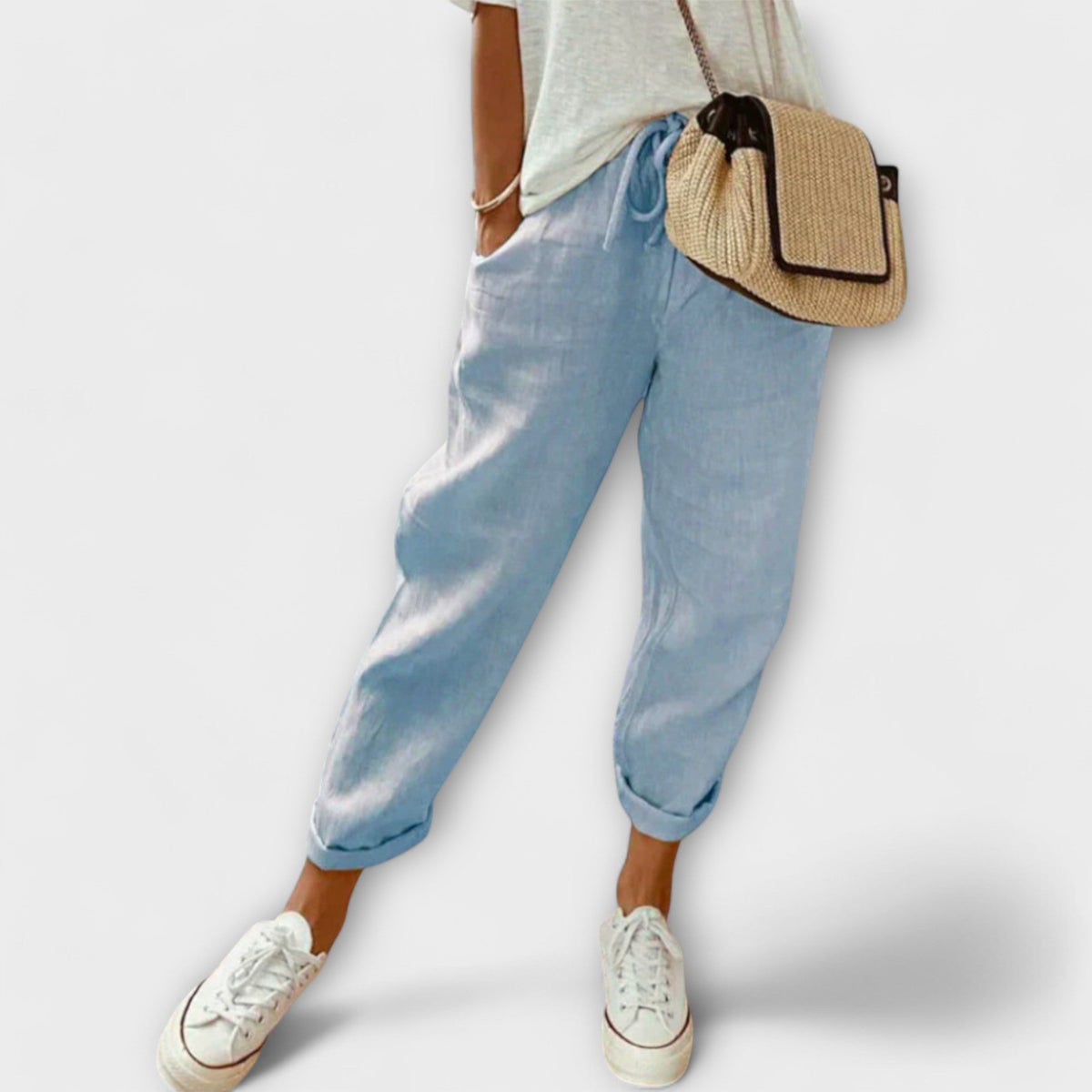 Pantaloni eleganti in lino