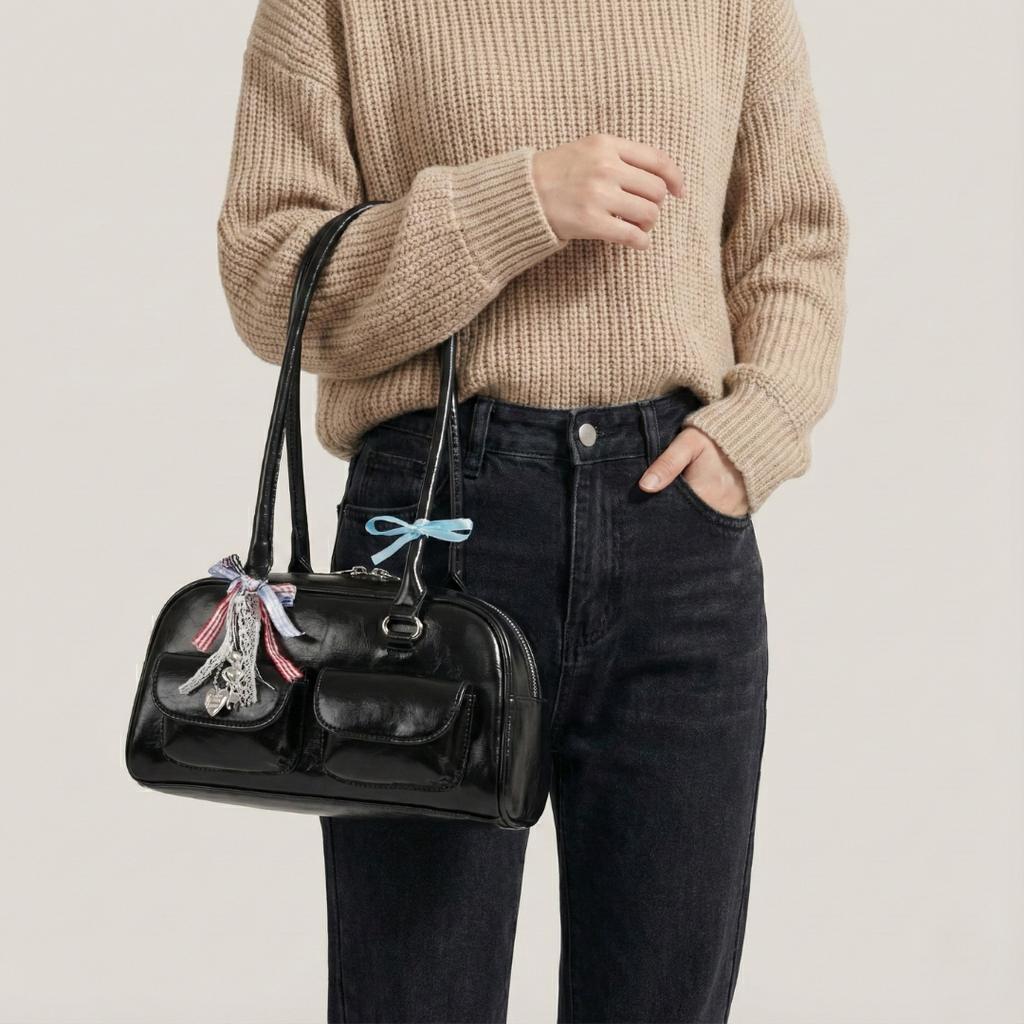 Bolso tote brillante