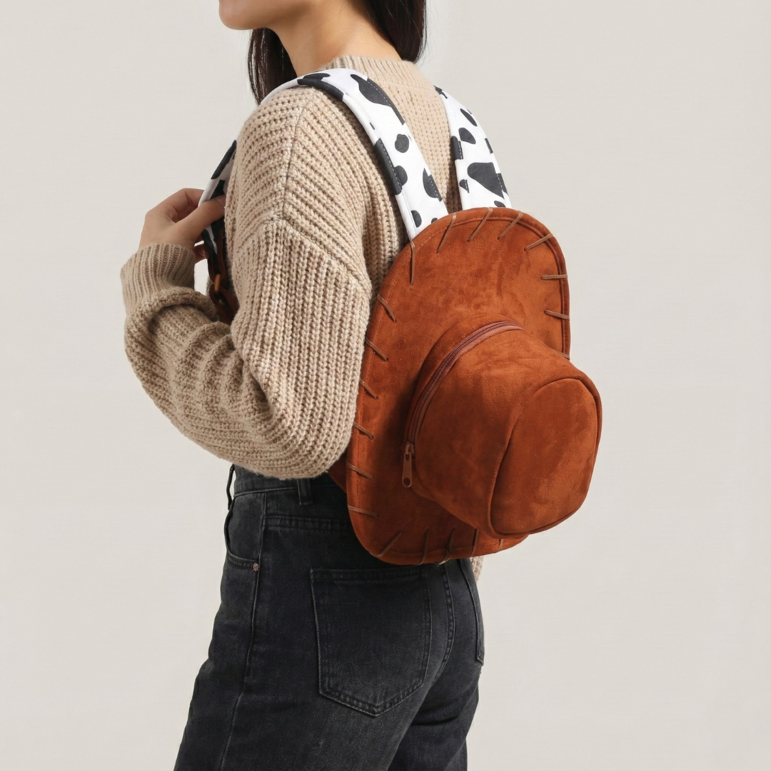 Borsa western in camoscio