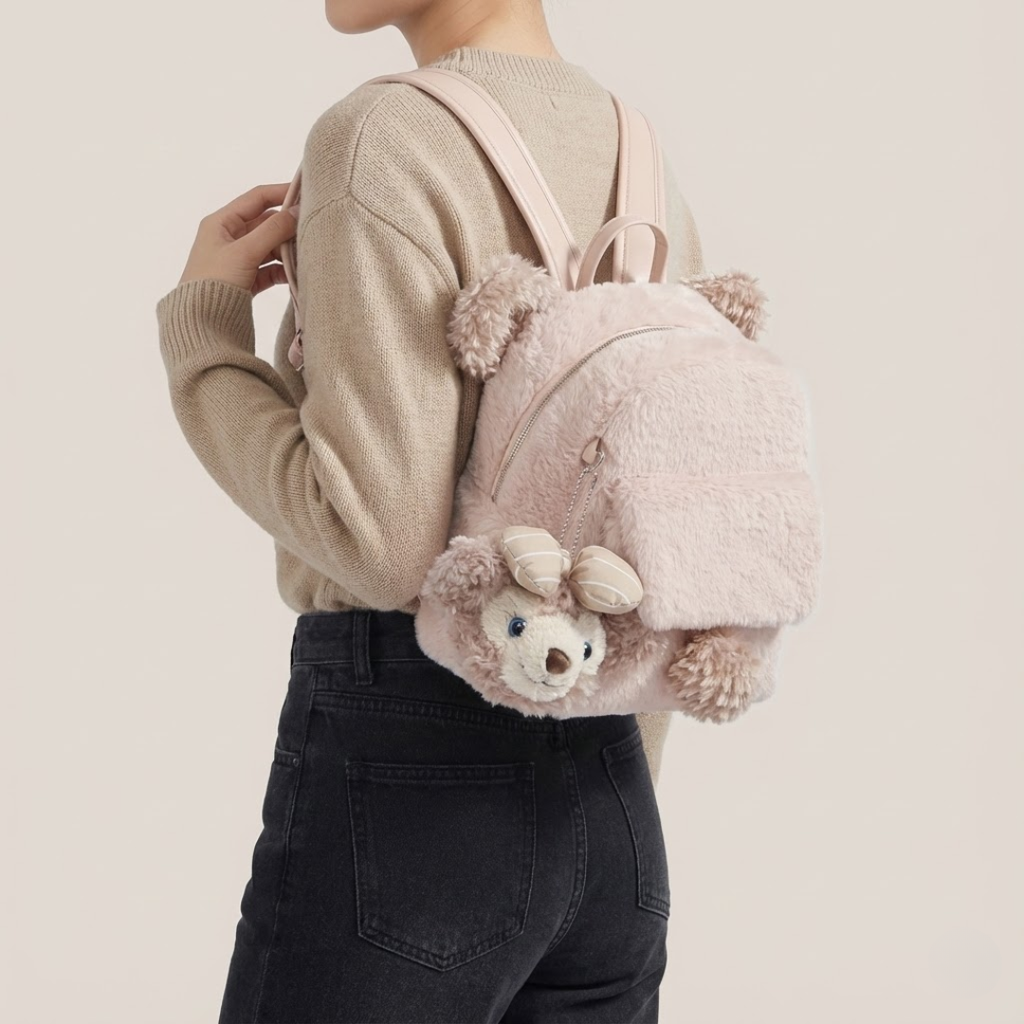 Sac à dos compact en peluche