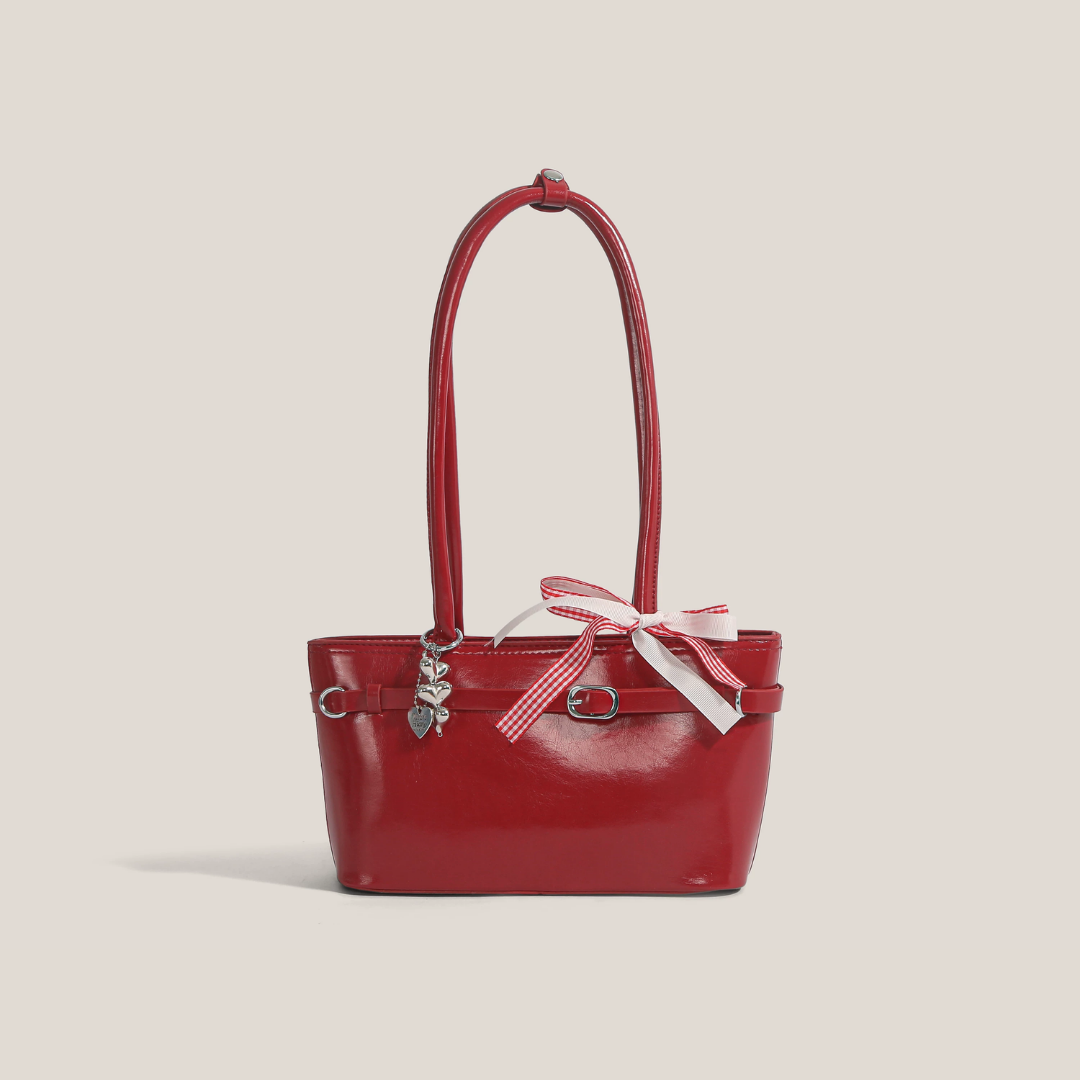 Borsa tote strutturata con nodo