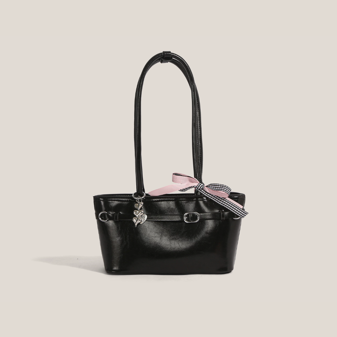 Borsa tote strutturata con nodo