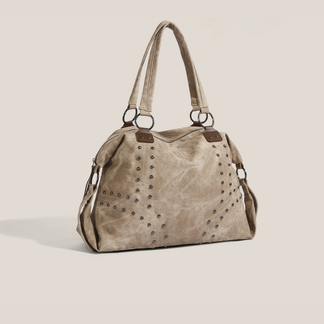 Borsa tote con borchie