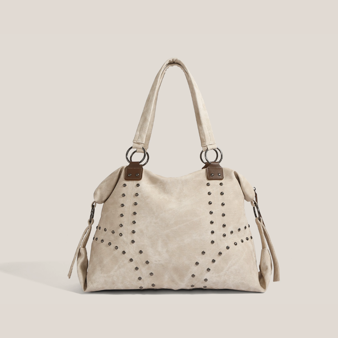 Borsa tote con borchie