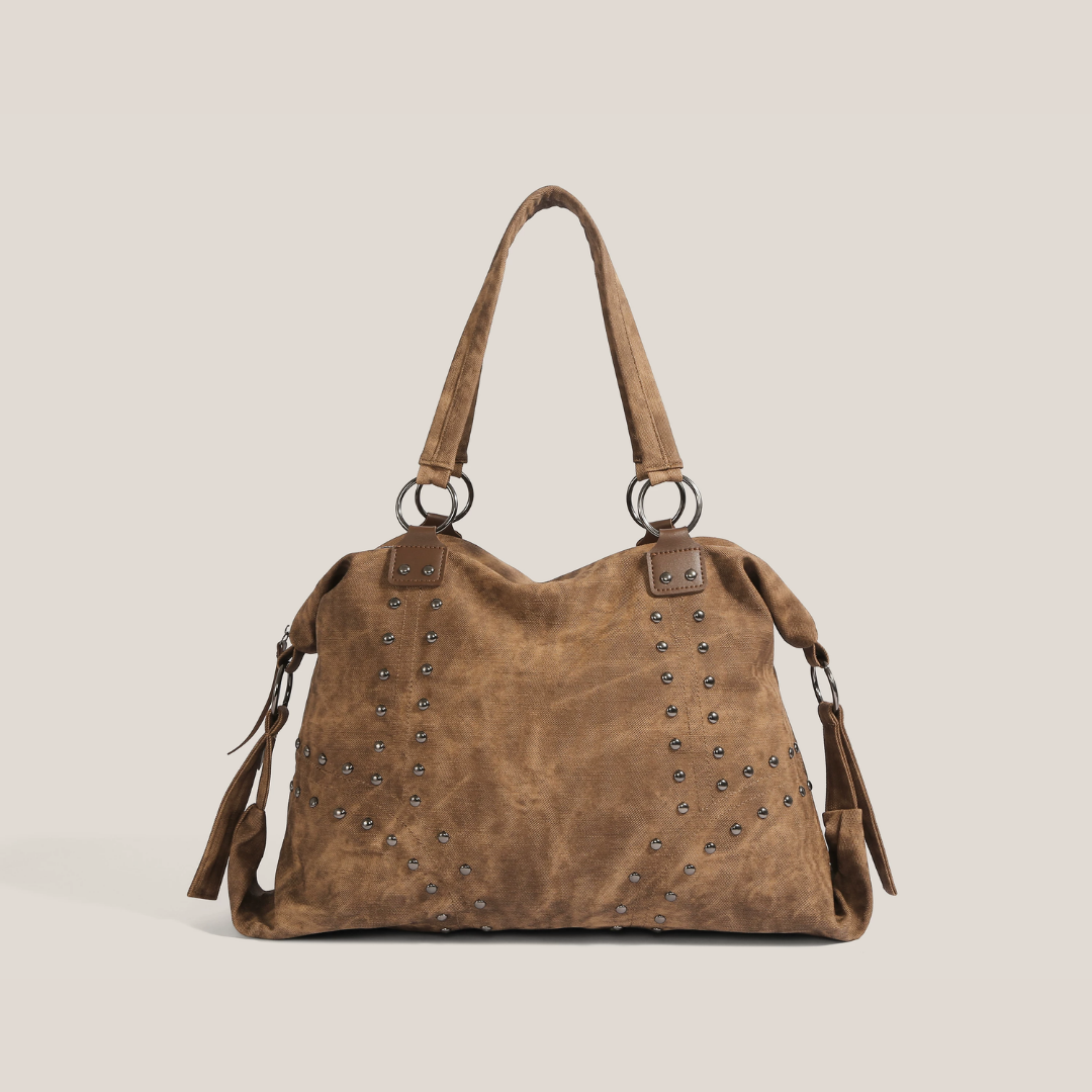 Borsa tote con borchie
