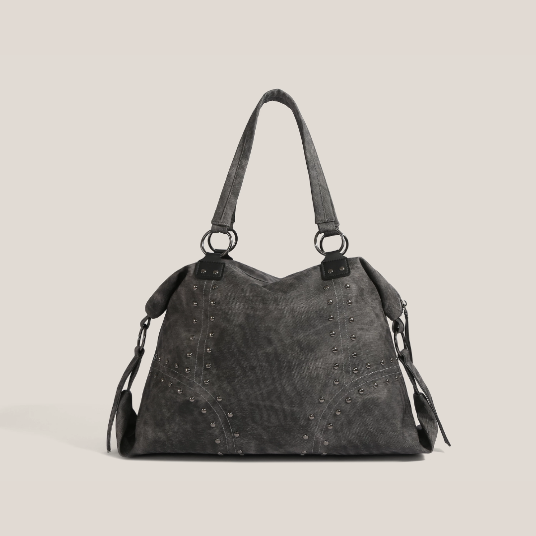 Borsa tote con borchie