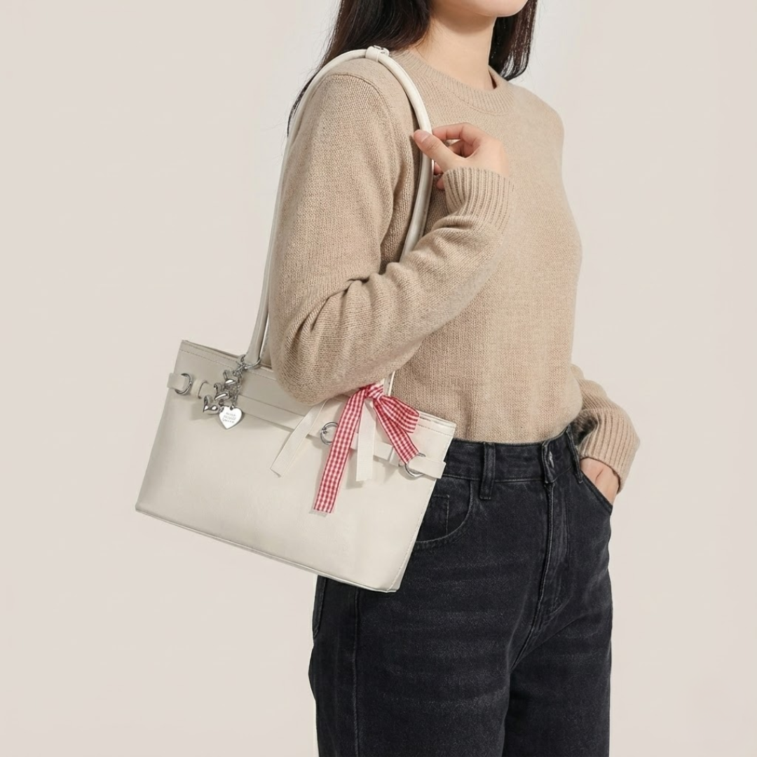 Bolso tote con lazo estructurado