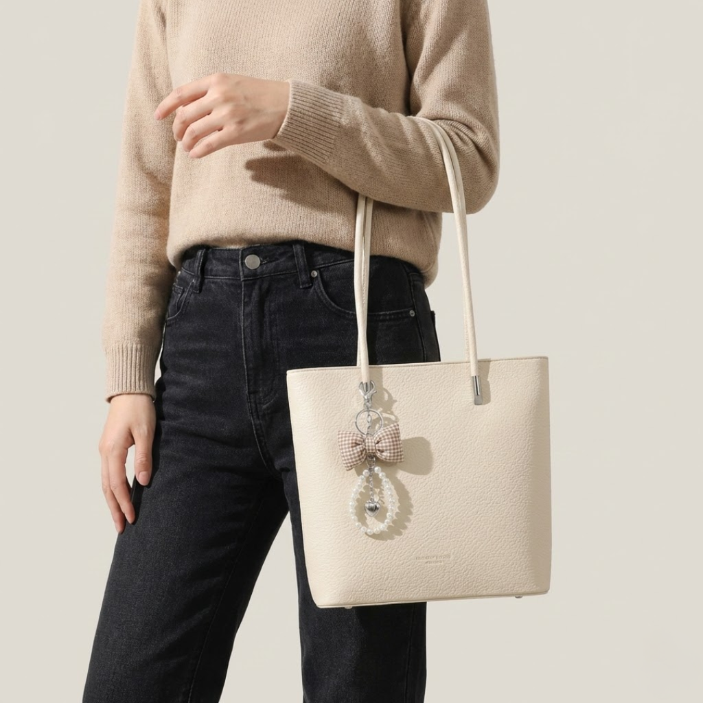 Bolso tote vintage con lazo