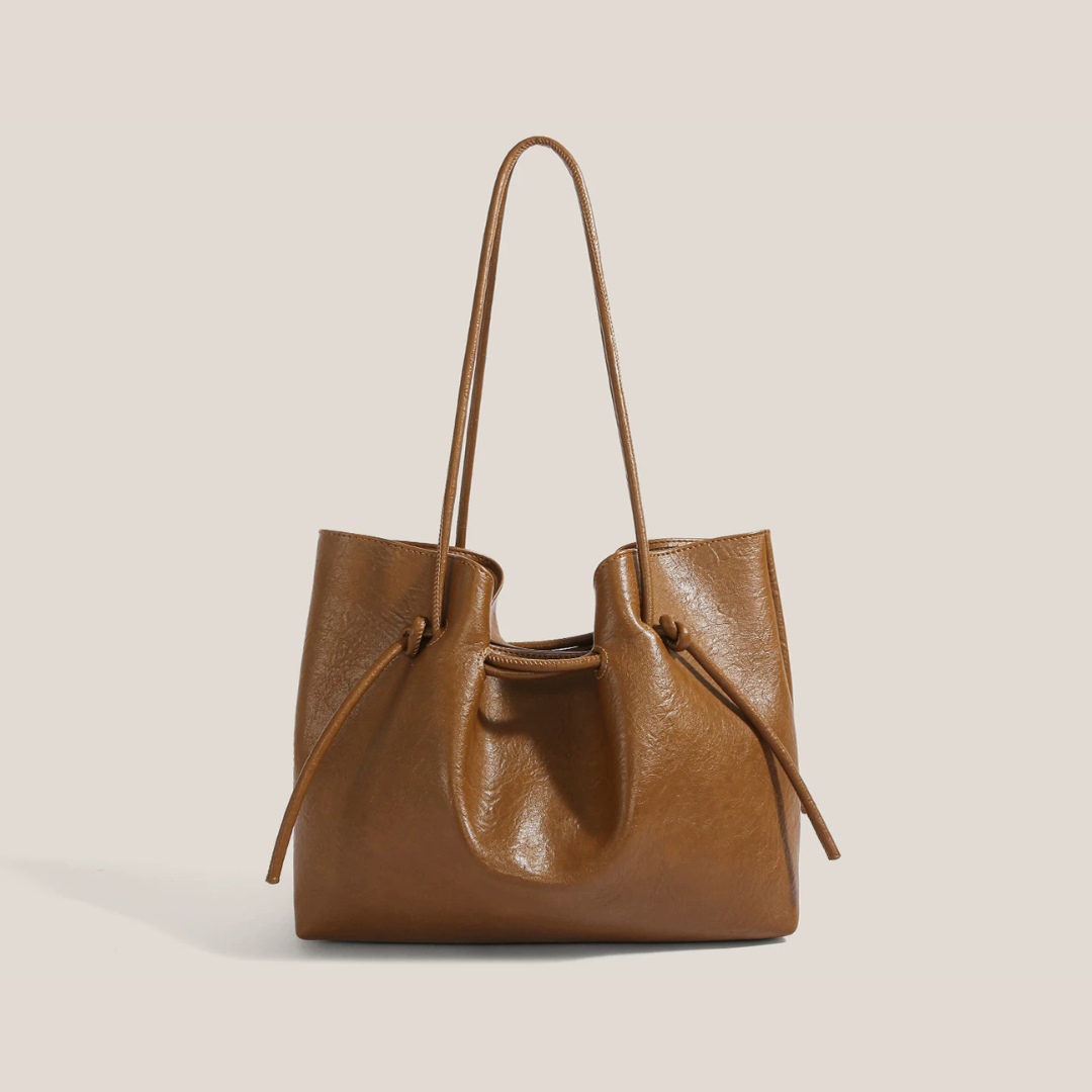 Borsa tote arricciata
