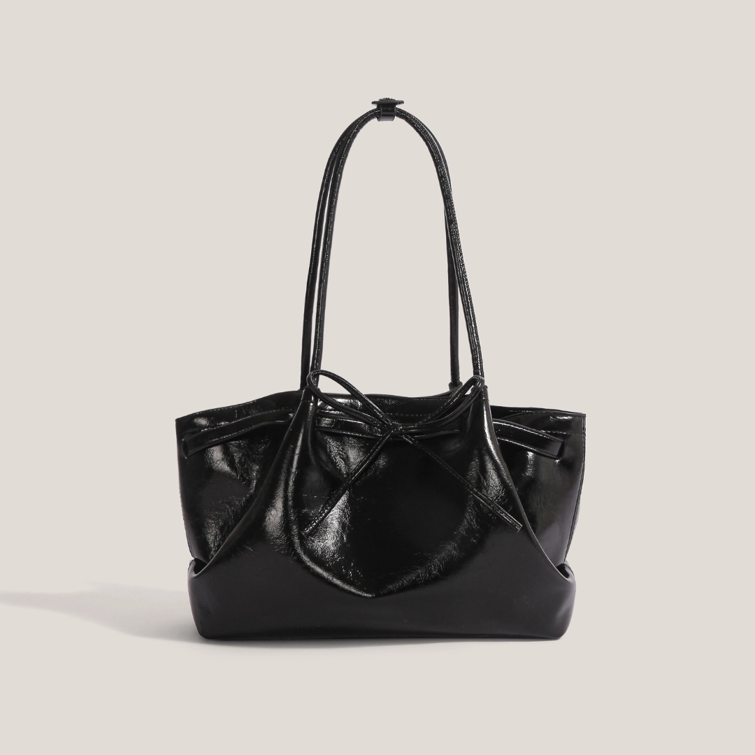 Borsa tote con fiocco e finitura morbida