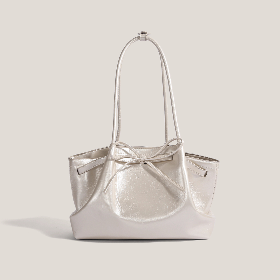 Borsa tote con fiocco e finitura morbida