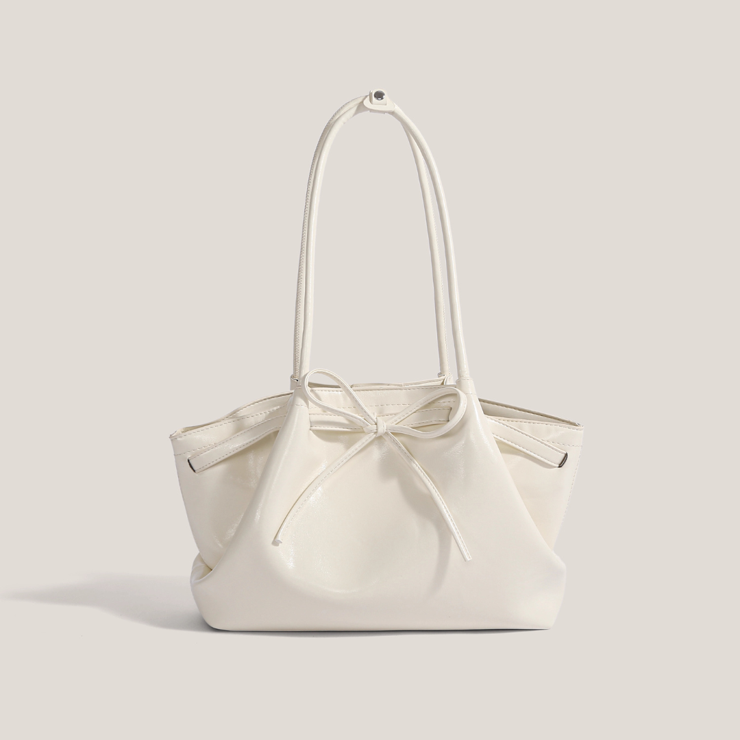 Borsa tote con fiocco e finitura morbida