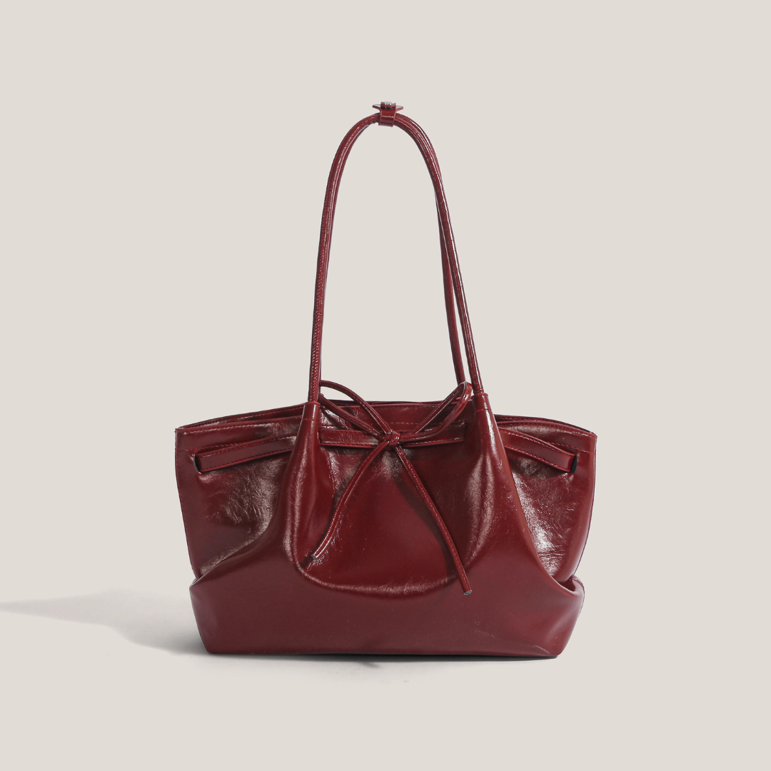 Borsa tote con fiocco e finitura morbida