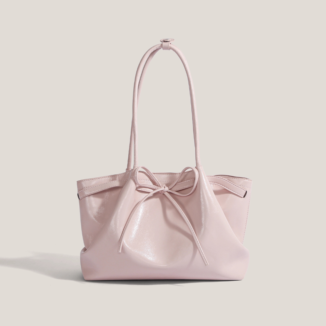 Borsa tote con fiocco e finitura morbida