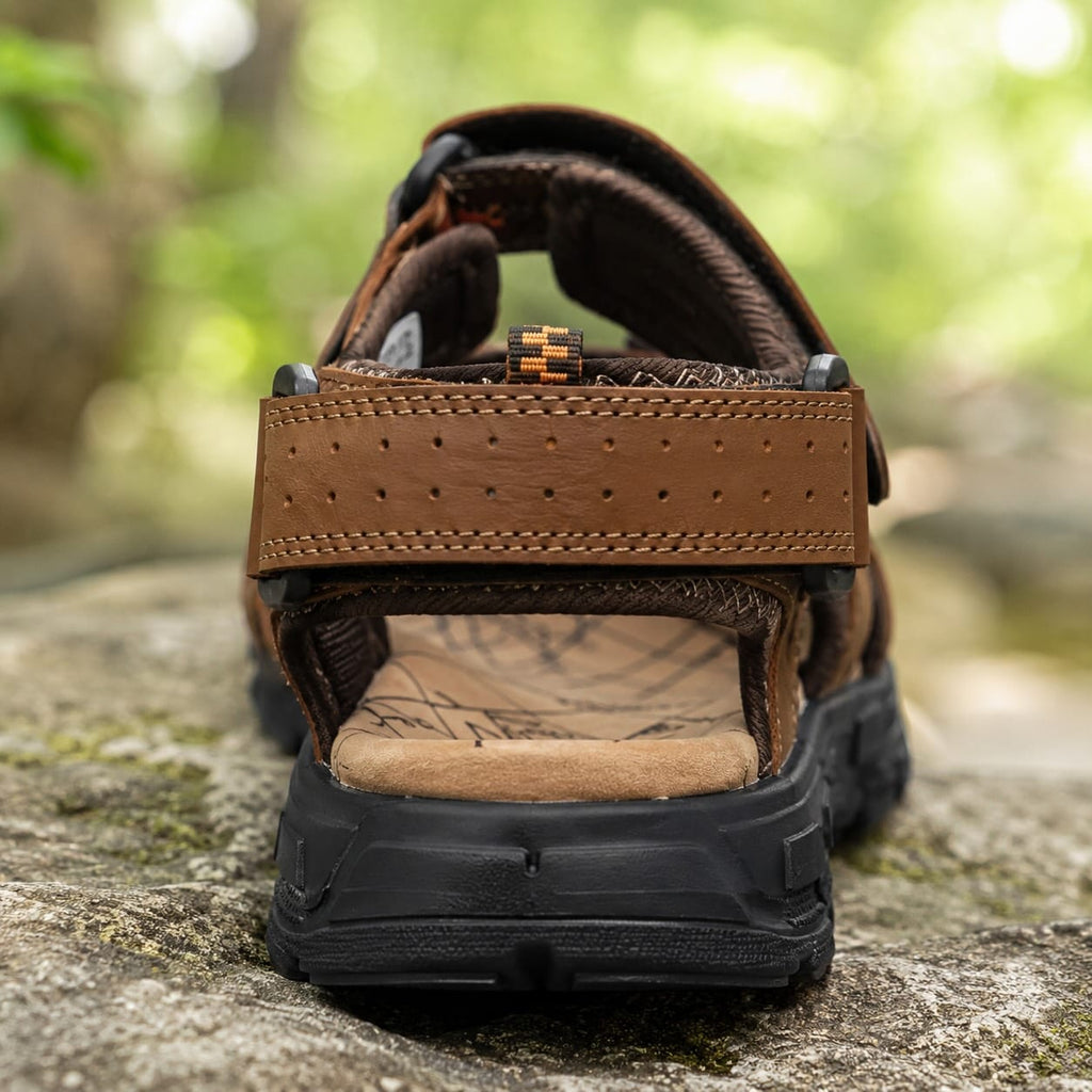 Sandales de sport en cuir à velcro