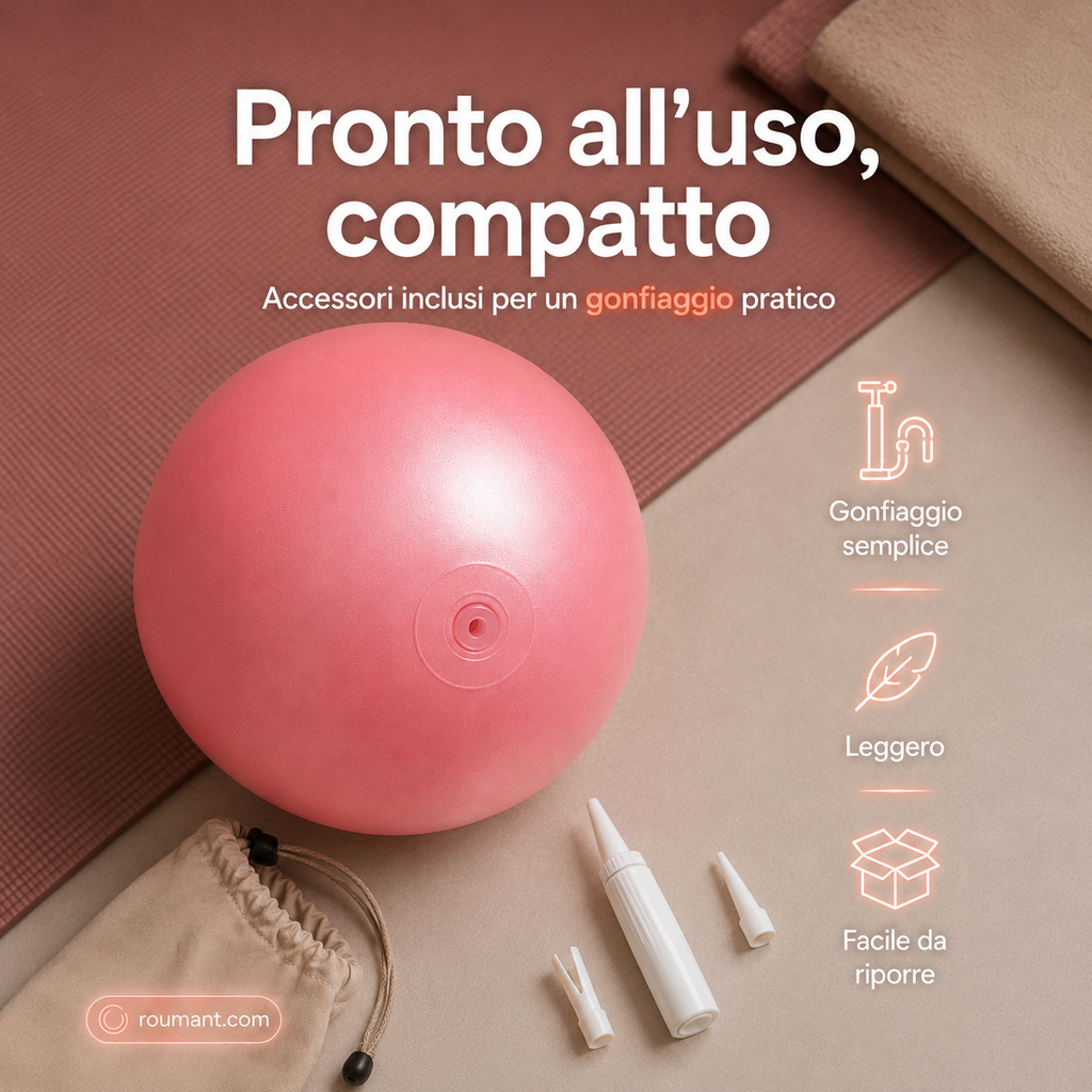 25 cm eksplosjonsfri pilatesball med pumpe