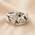Bague chat serein