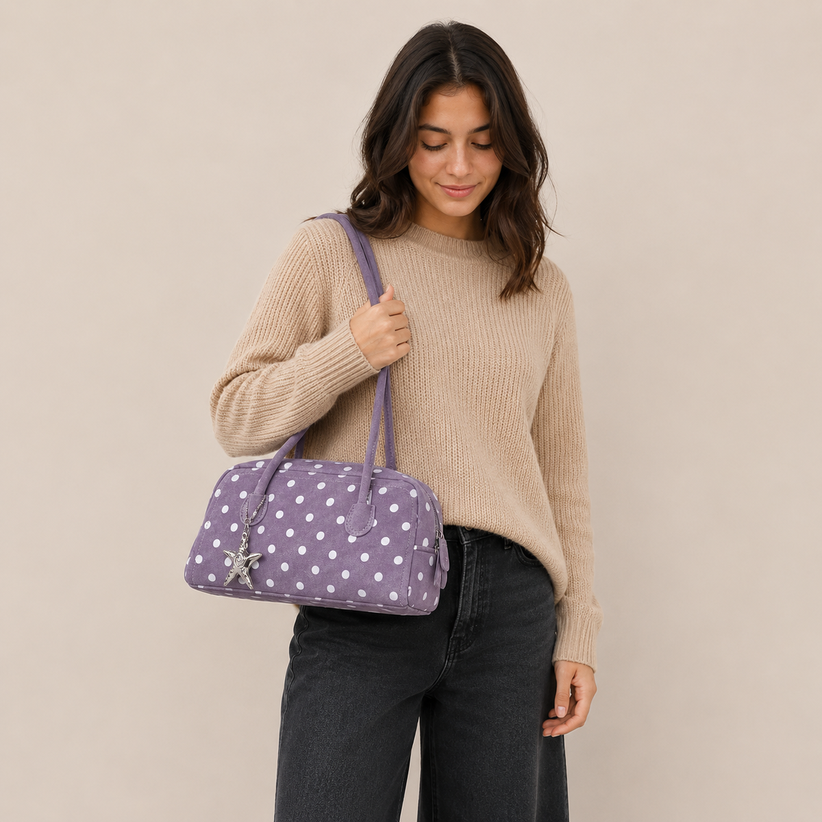 Borsa a tracolla a pois