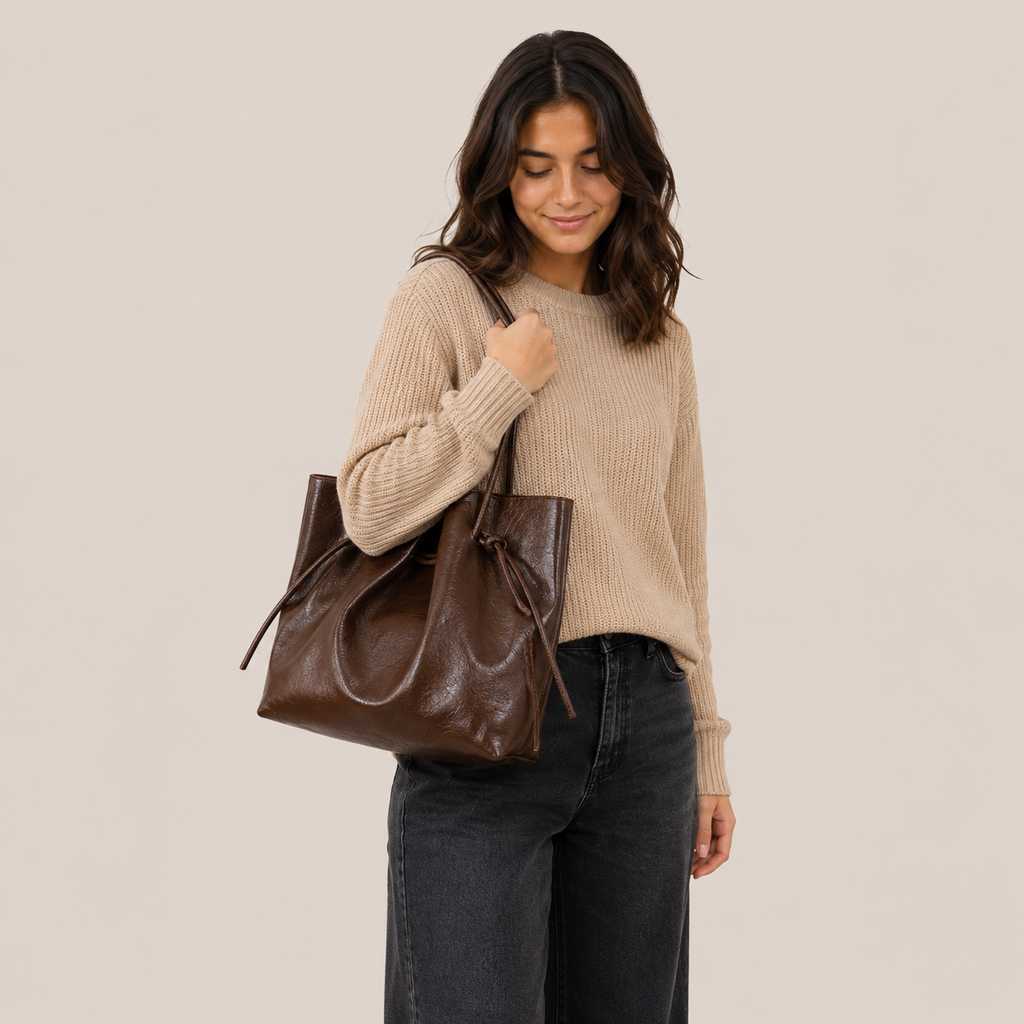 Sac cabas froncé
