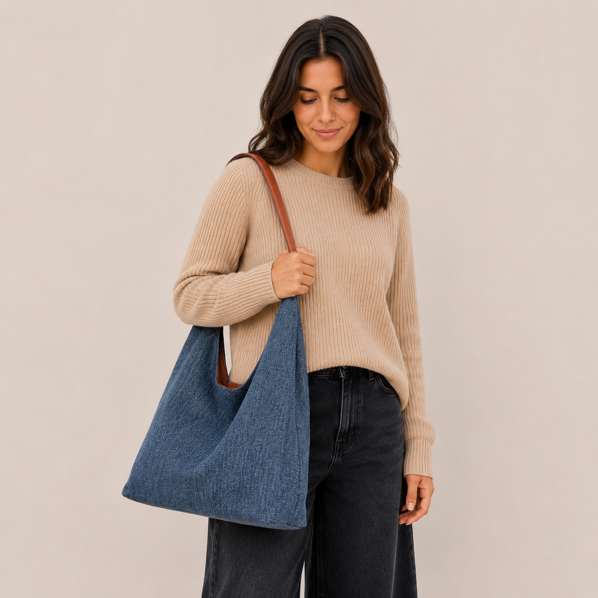 Borsa tote in denim