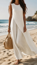 Robe longue à col montant