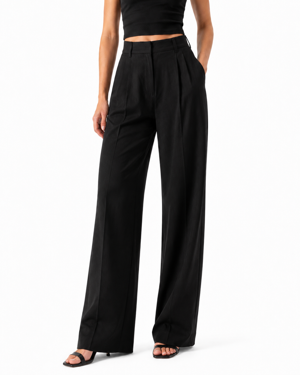 Pantalón recto ancho