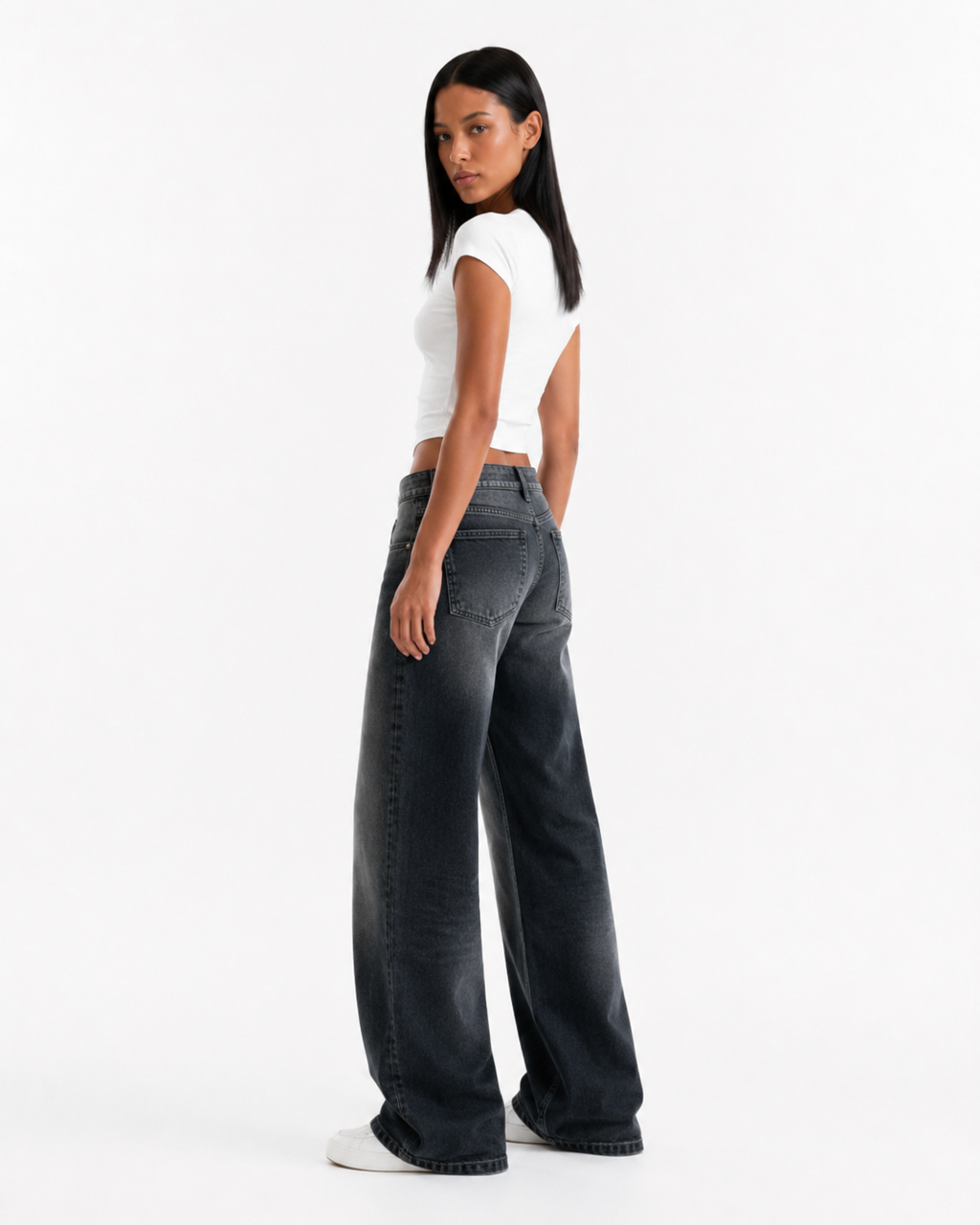 Jeans a gamba larga