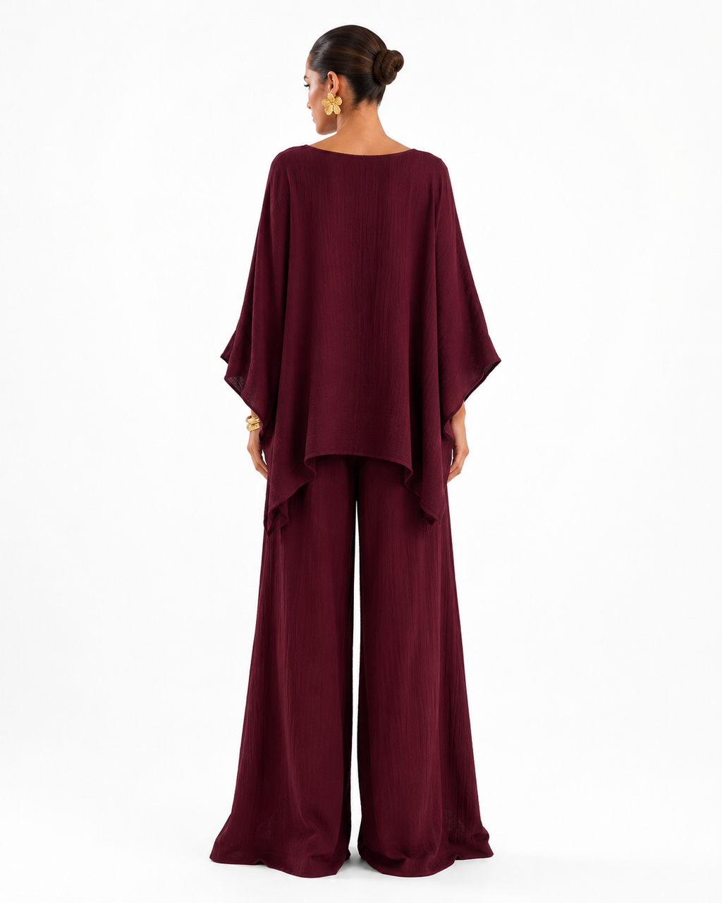 Ensemble minimaliste en lin avec tunique oversize