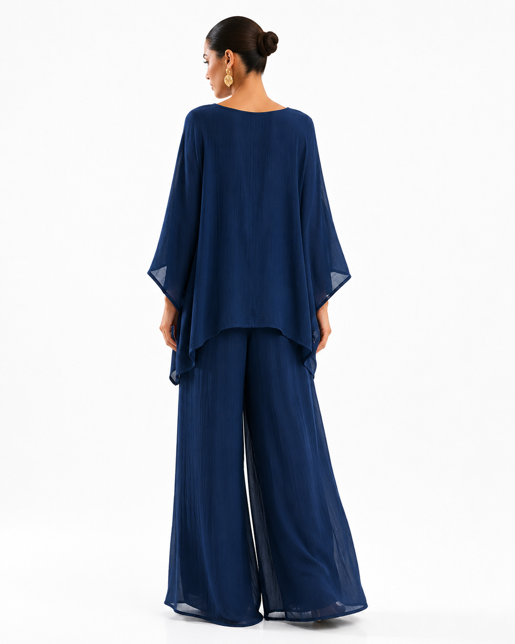 Ensemble minimaliste en lin avec tunique oversize