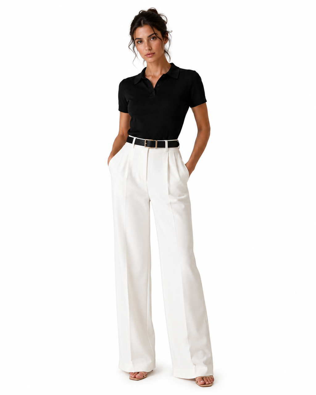 Pantalons amples de cintura alta