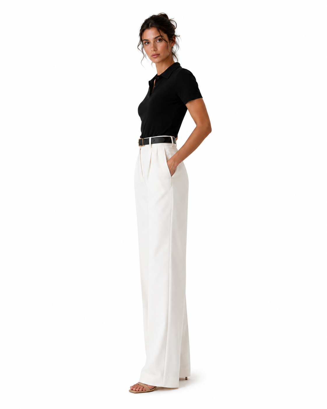 Pantalons amples de cintura alta