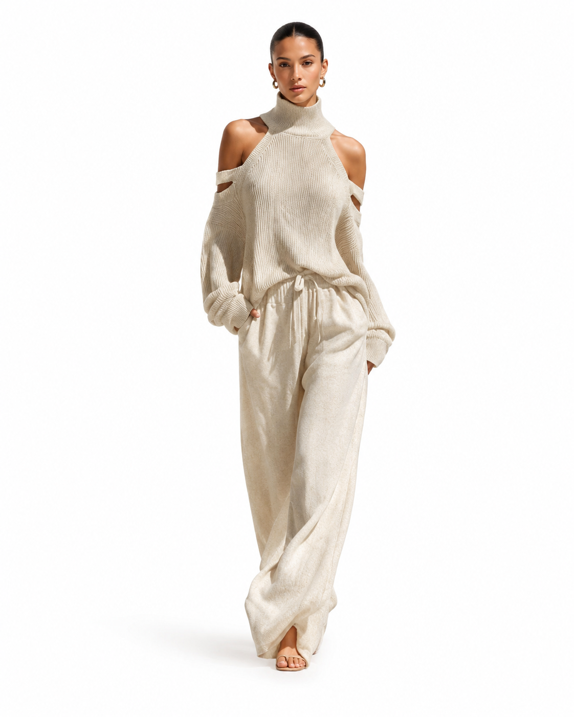 Ensemble maille et lin