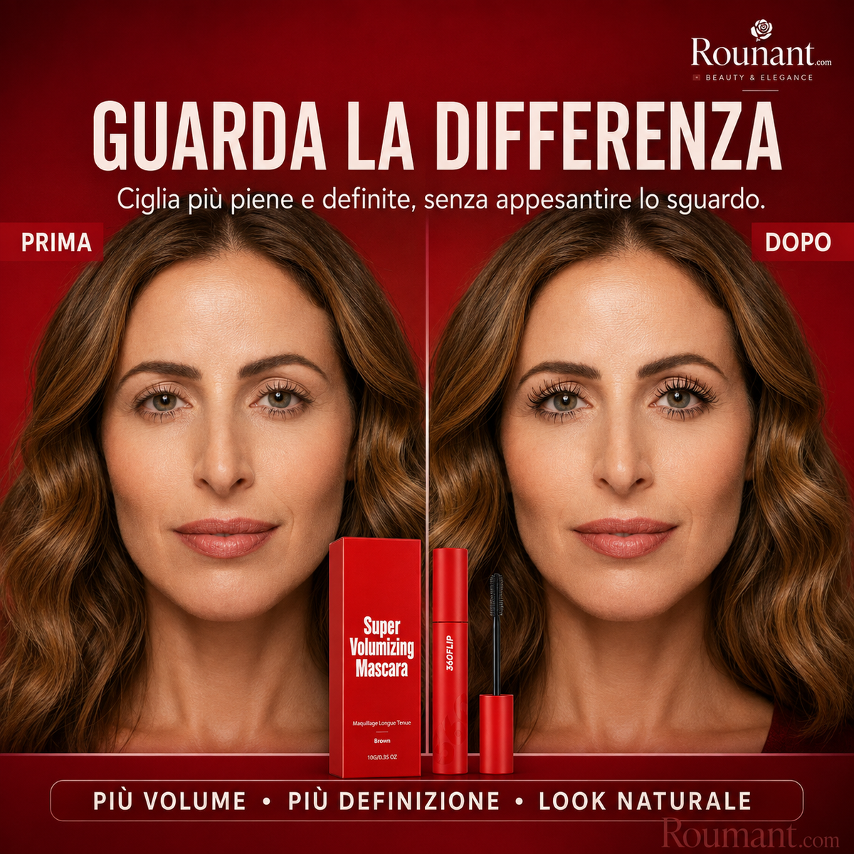 Mascara volume intense waterproof – cils fournis et définis