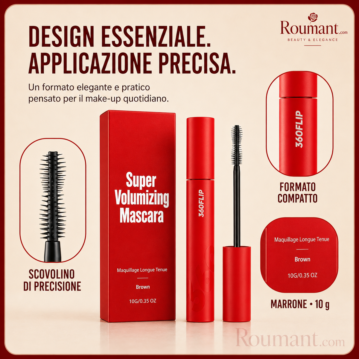 Mascara volume intense waterproof – cils fournis et définis