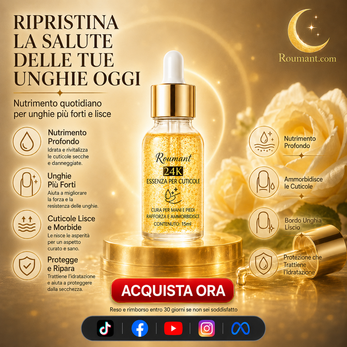 Aceite esencial para cutículas con cuentagotas