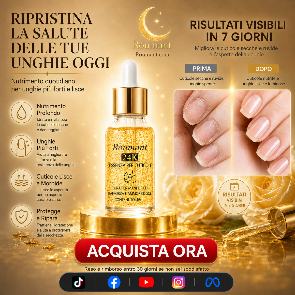 Aceite esencial para cutículas con cuentagotas