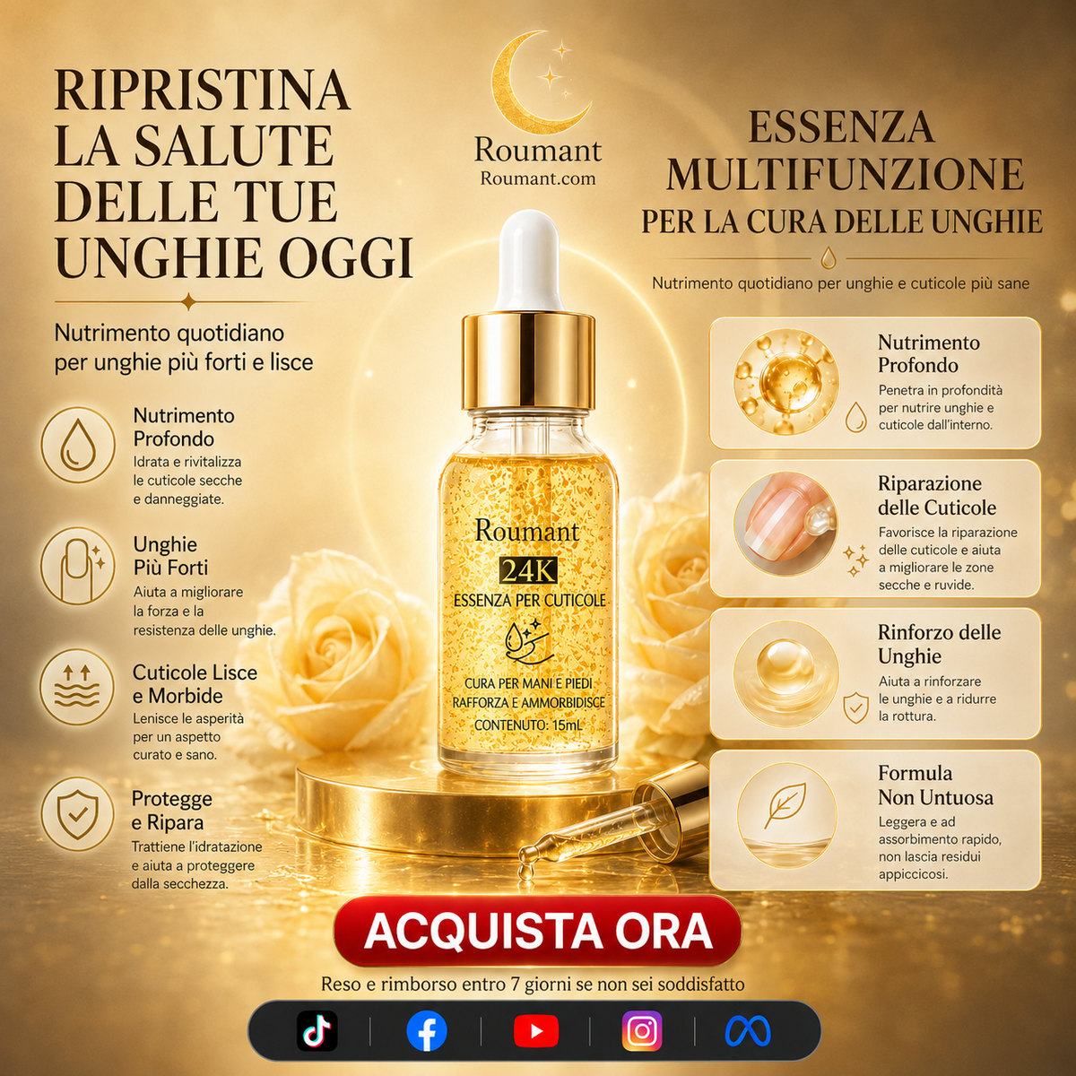 Aceite esencial para cutículas con cuentagotas